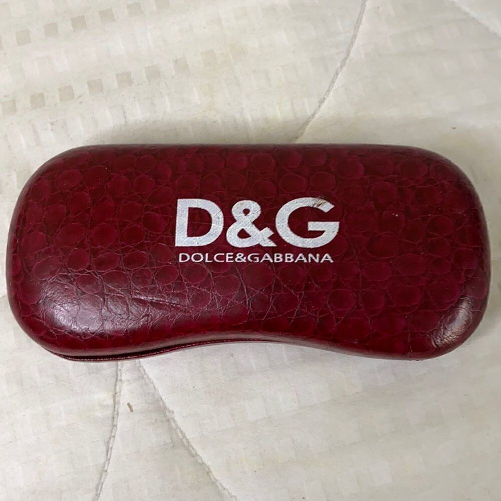 Vintage Dolce & Gabbana Clamshell Eyeglass or Sunglasses Case Red. See video